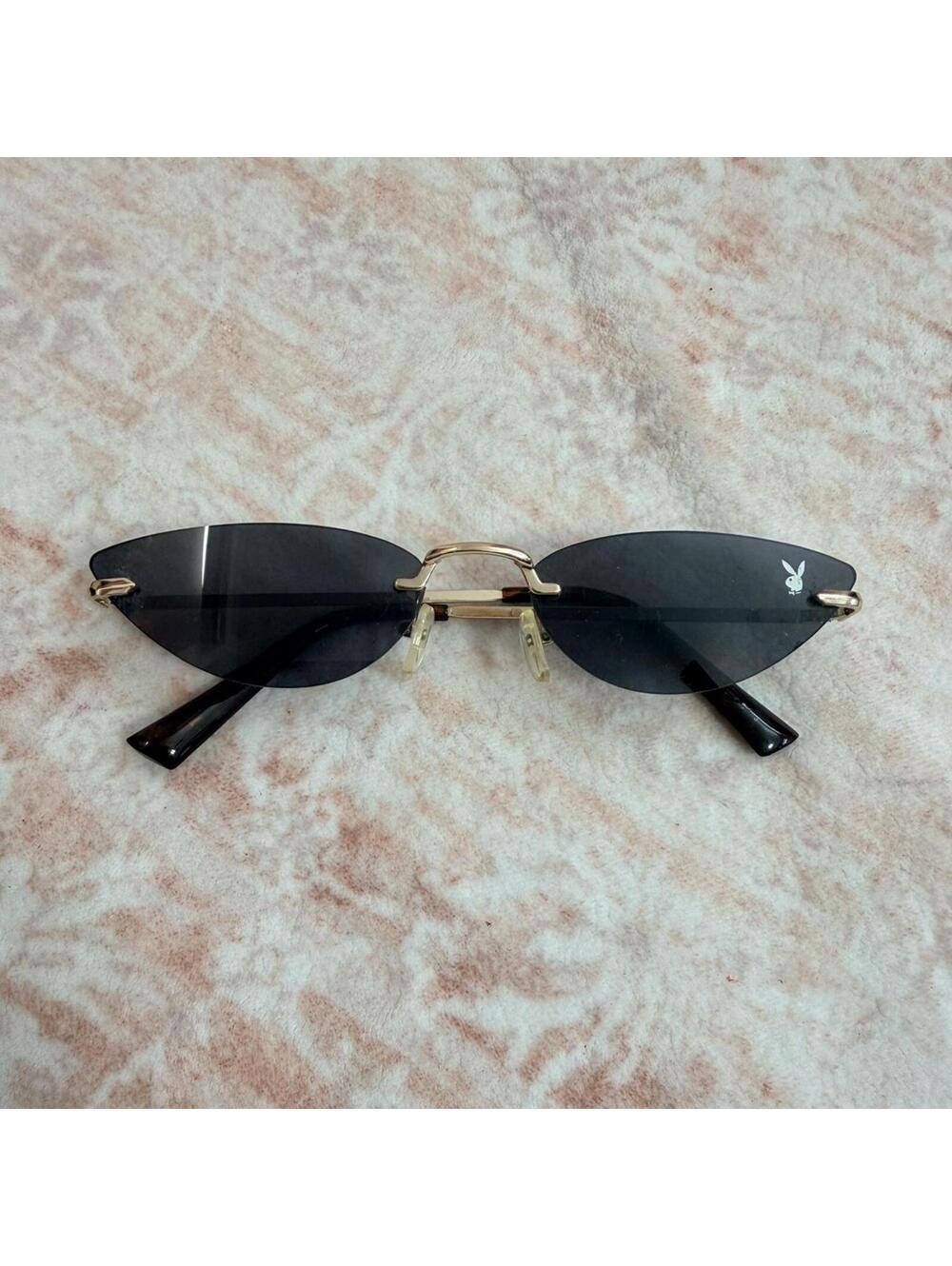 Playboy rimless cat eye sunglasses with the cutest sleek y2k vibe 🖤